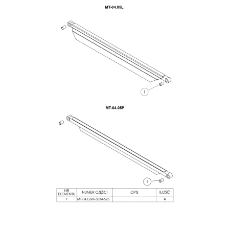 Łożysko ślizgowe z igliduru (tuleja) LC.MT-04-GSM-3034-40